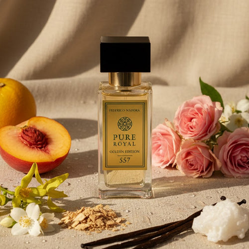 Unisex Perfume PURE ROYAL 557 GOLDEN EDITION 50ml Floral Chypre Rose Packaging status original
