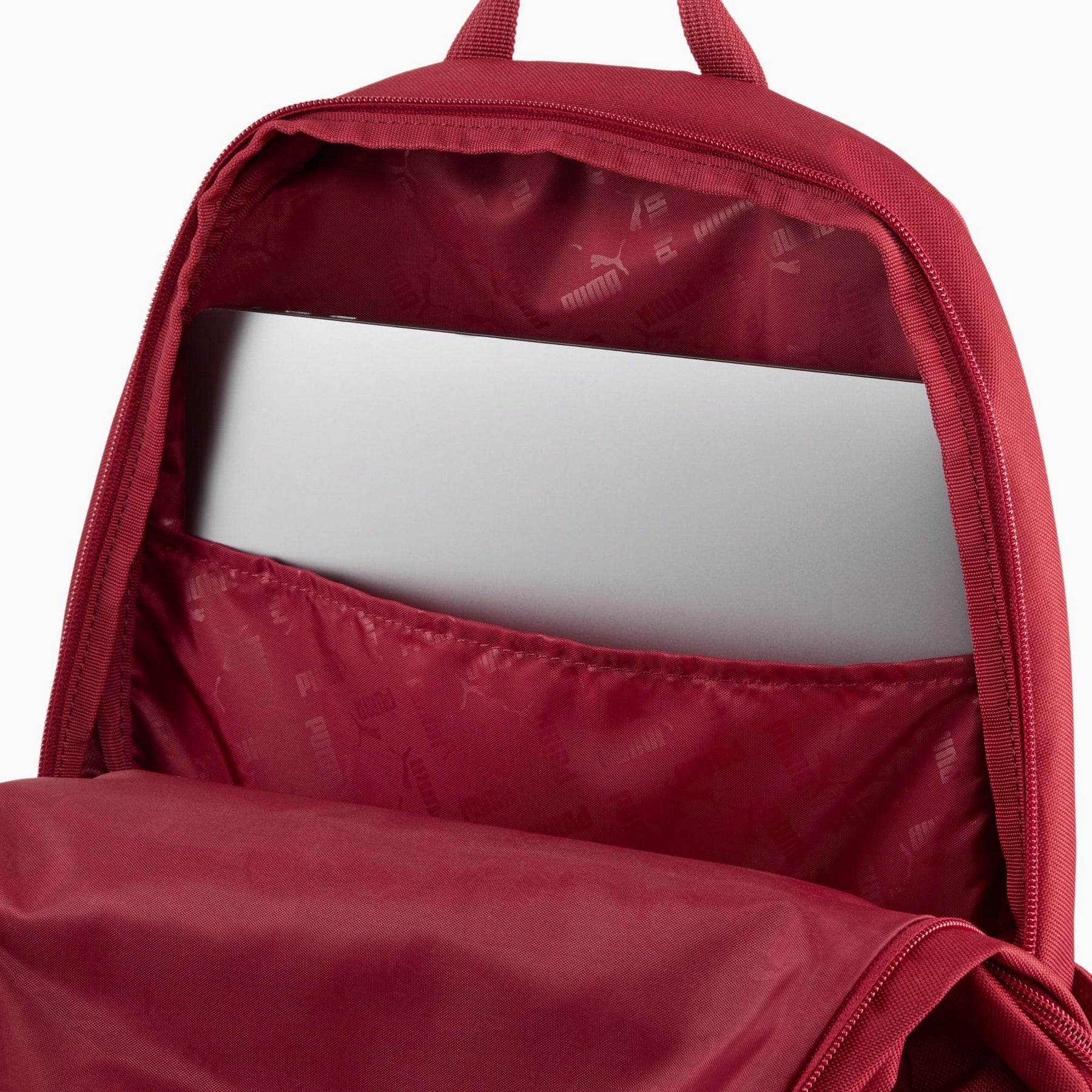 Unisex city backpack Puma BUZZ burgundy 09115325 Color red