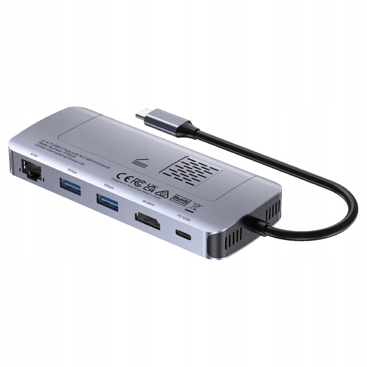 Unitek Active USB-C Hub 10 Gbps, M.2 Drive Enclosure, HDMI Manufacturer Unitek