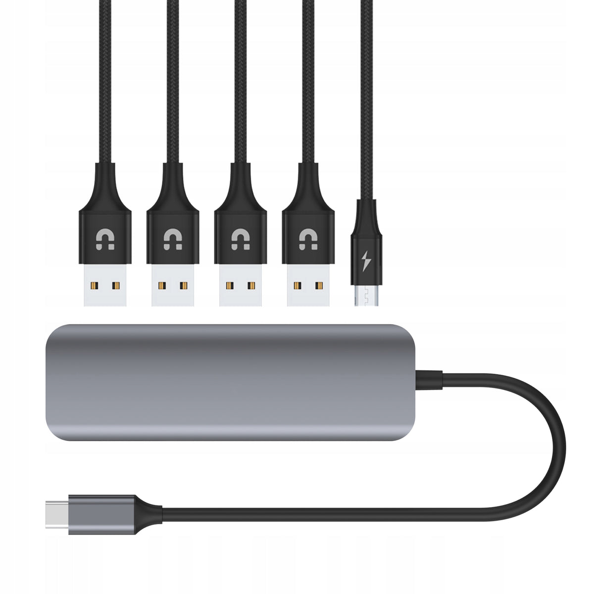 Unitek Active hub from USB-C to 4x USB 3.1 Gen1, microUSB, 5Gbps, BC 1.2 Manufacturer Unitek