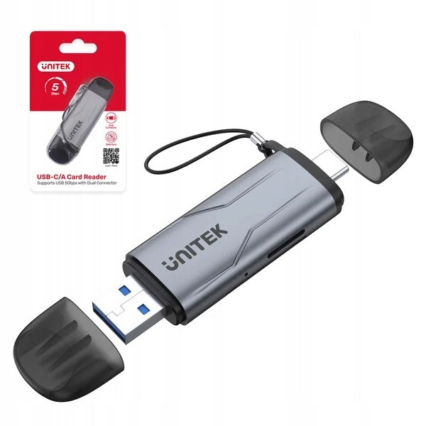 Unitek SD/microSD card reader USB-A 5Gbps/USB-C