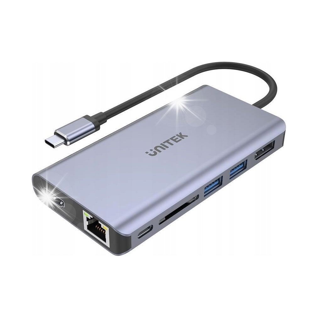 Unitek USB-C - 2x USB 3.1 HDMI DP RJ-45 SD reader