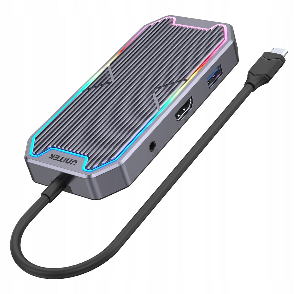 Unitek USB-C Hub HDMI RJ45 3,5mm Audio 100W 10Gbps Manufacturer Unitek
