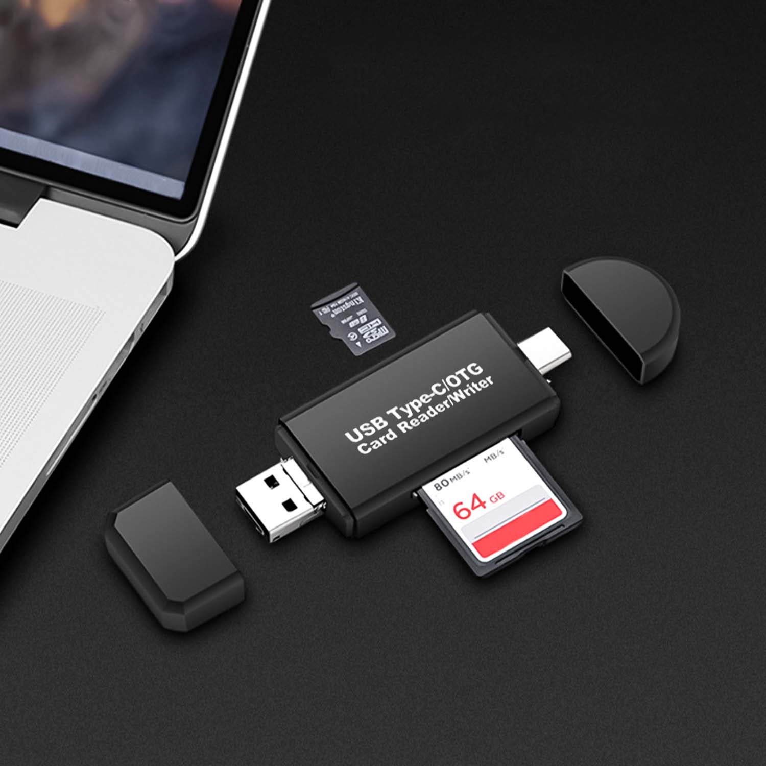 Universal 3in1 USB / microUSB / USB-C to SD and microSD memory card reader Manufacturer no brand