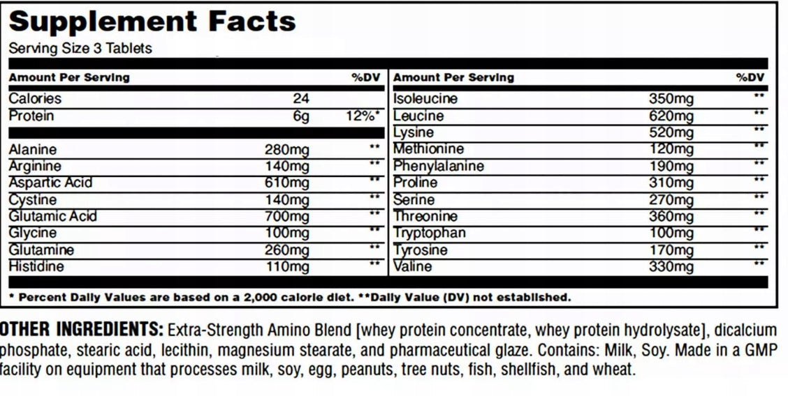 Universal AMINO 2700 Amino Acids Regeneration BCAA EAA 700 tablets EAN (GTIN) 039442127020