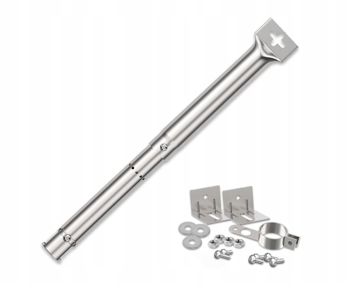 Universal Adjustable Gas Grill Burner 30 - 45 cm Stainless Steel
