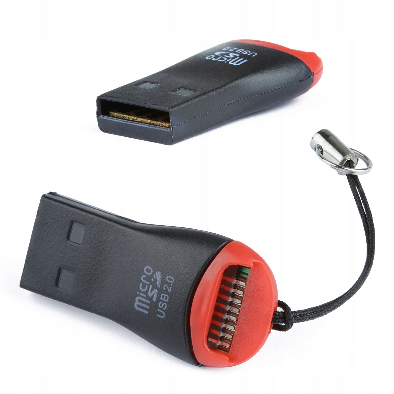 Universal Card Reader microSD SD USB Keychain
