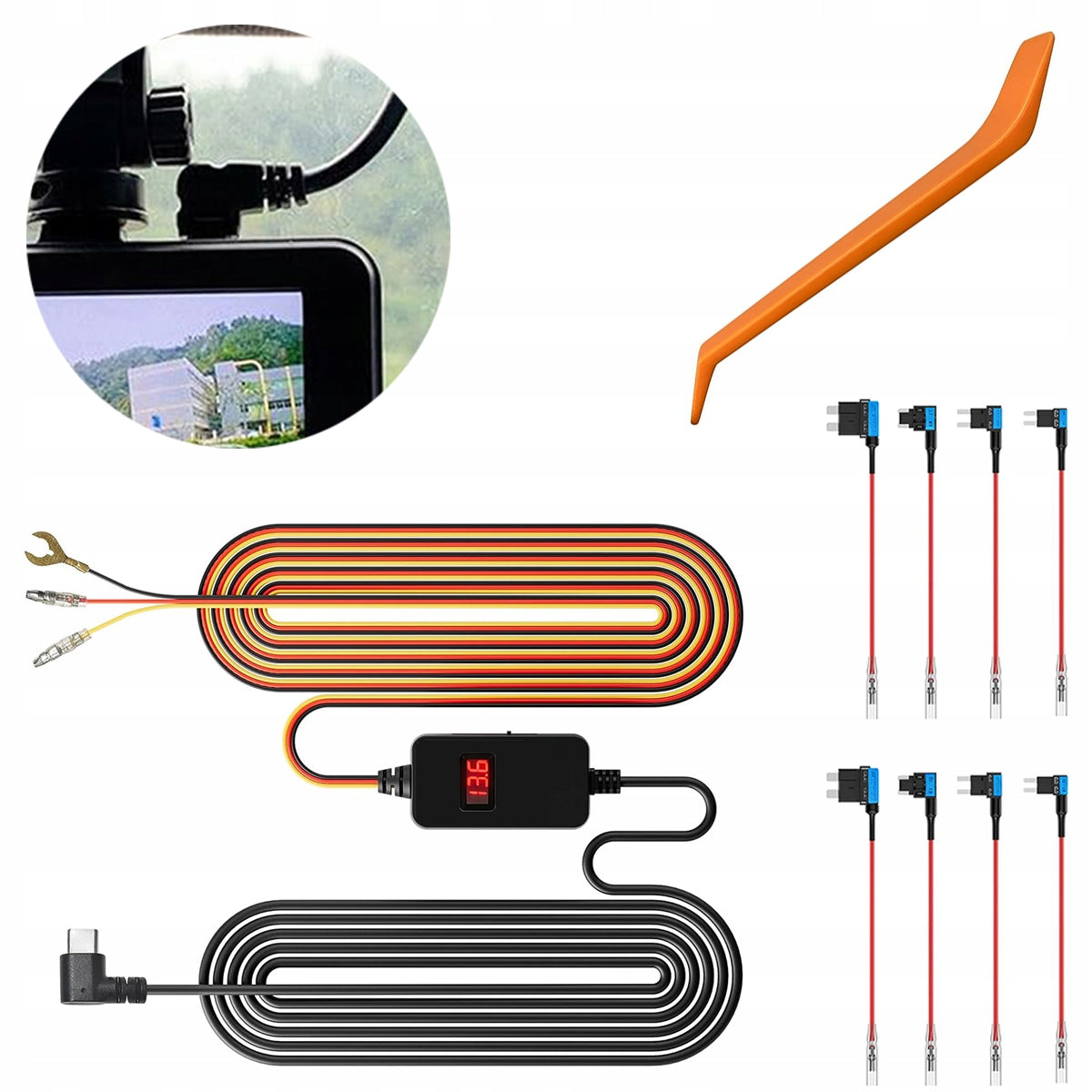 Universal Hardwire Kit for Dash Cam Power Cable for All