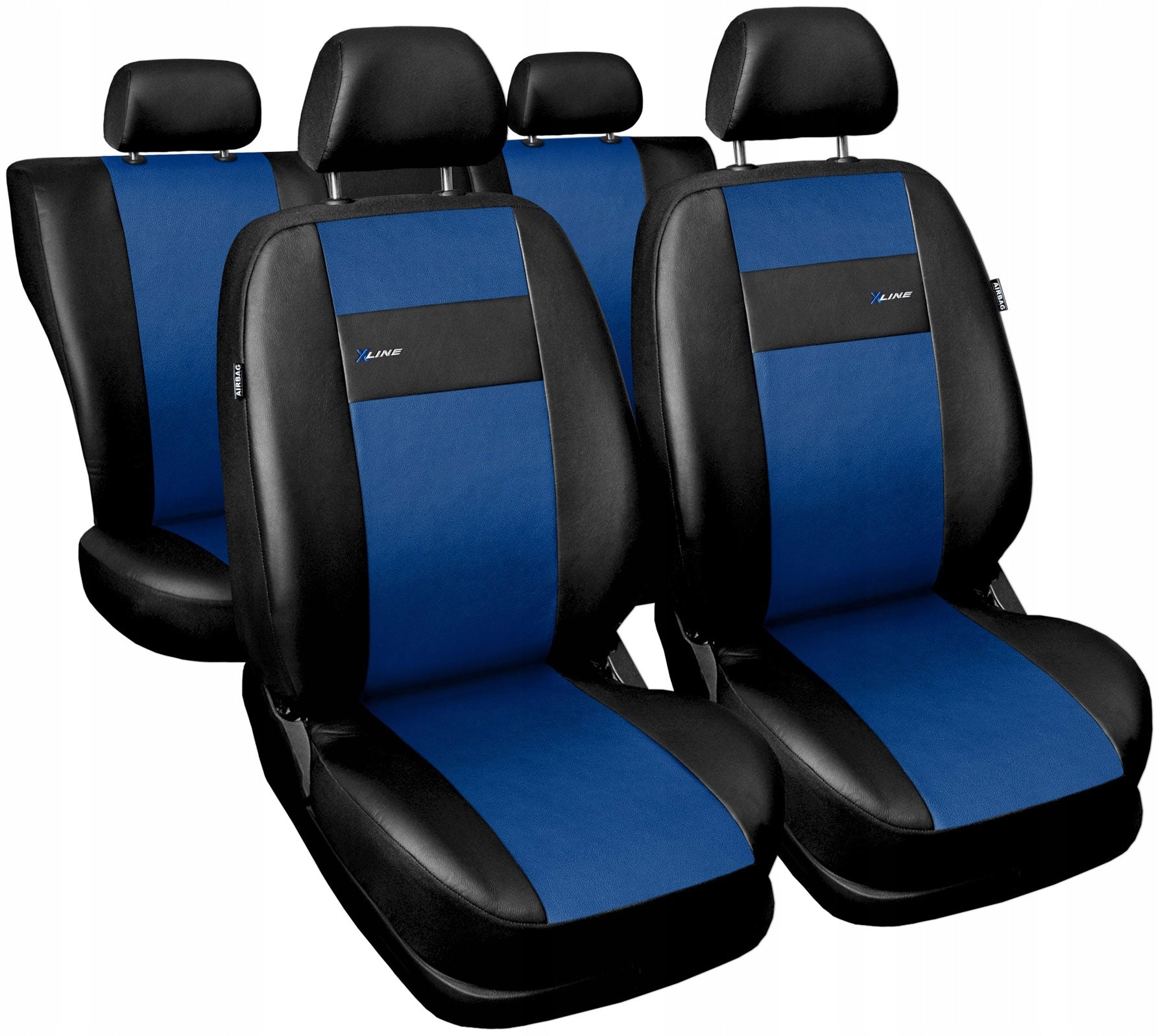 Universal Leather Covers for Car Seats Blue Manufacturer Auto-dekor