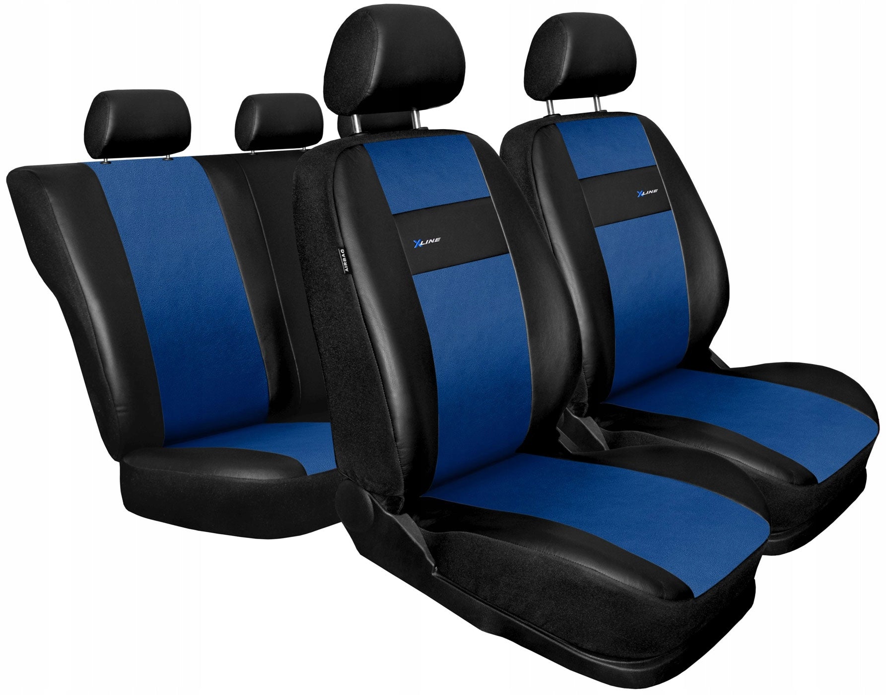 Universal Leather Covers for Car Seats Blue