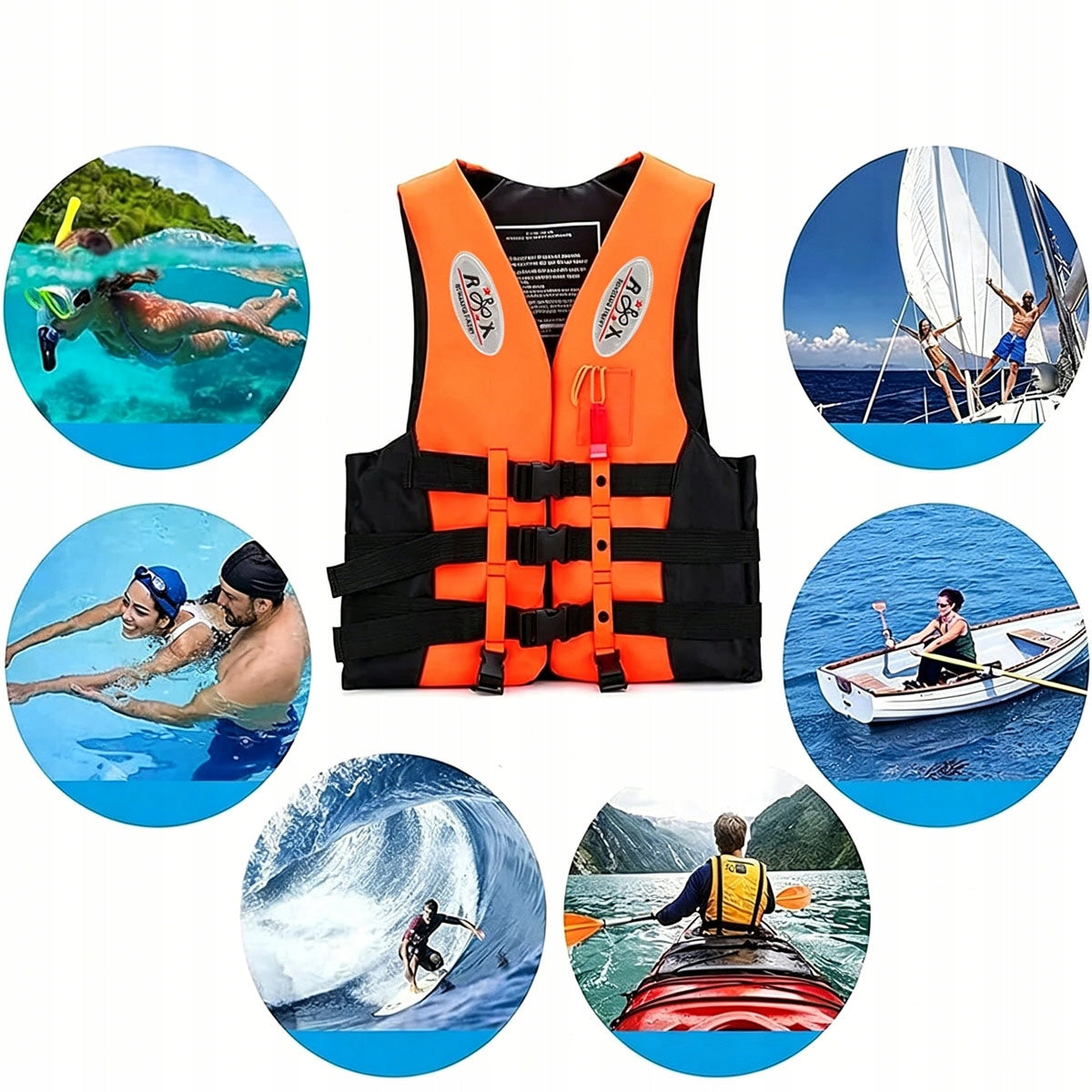 Universal Rescue Vest 85-110kg + whistle Oxford fabric 300D Gender unisex product