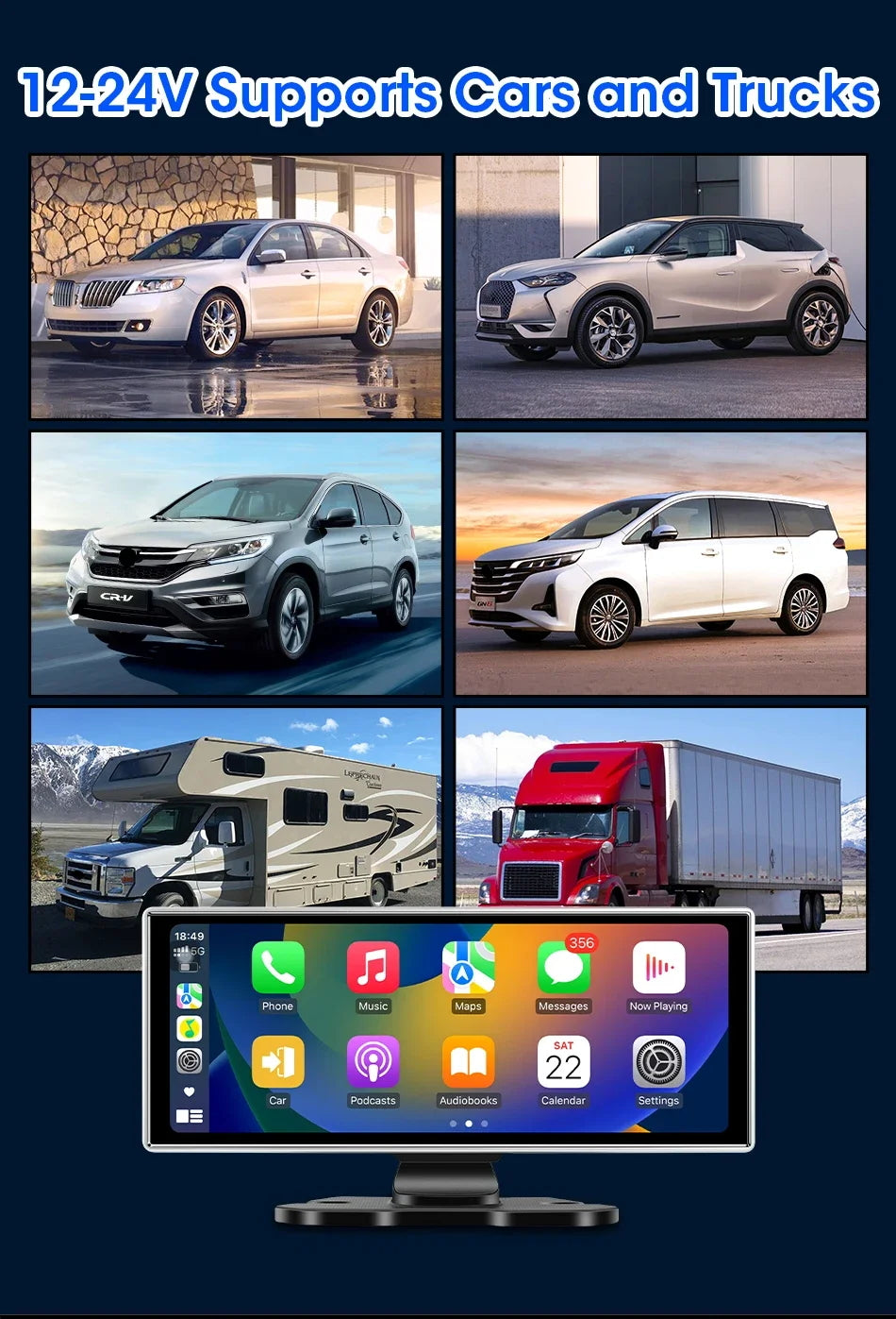 Universal Screen 11.26" Multimedia Car Radio Carplay Android Auto Manufacturer code ZQHTXSJS1126HLP