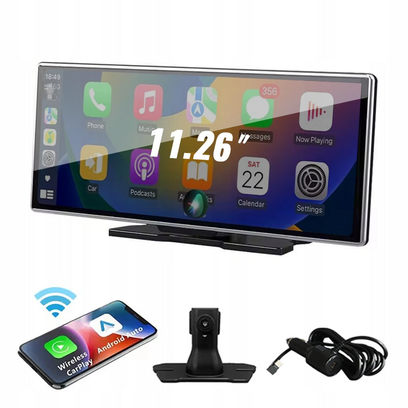 Universal Screen 11.26" Multimedia Car Radio Carplay Android Auto