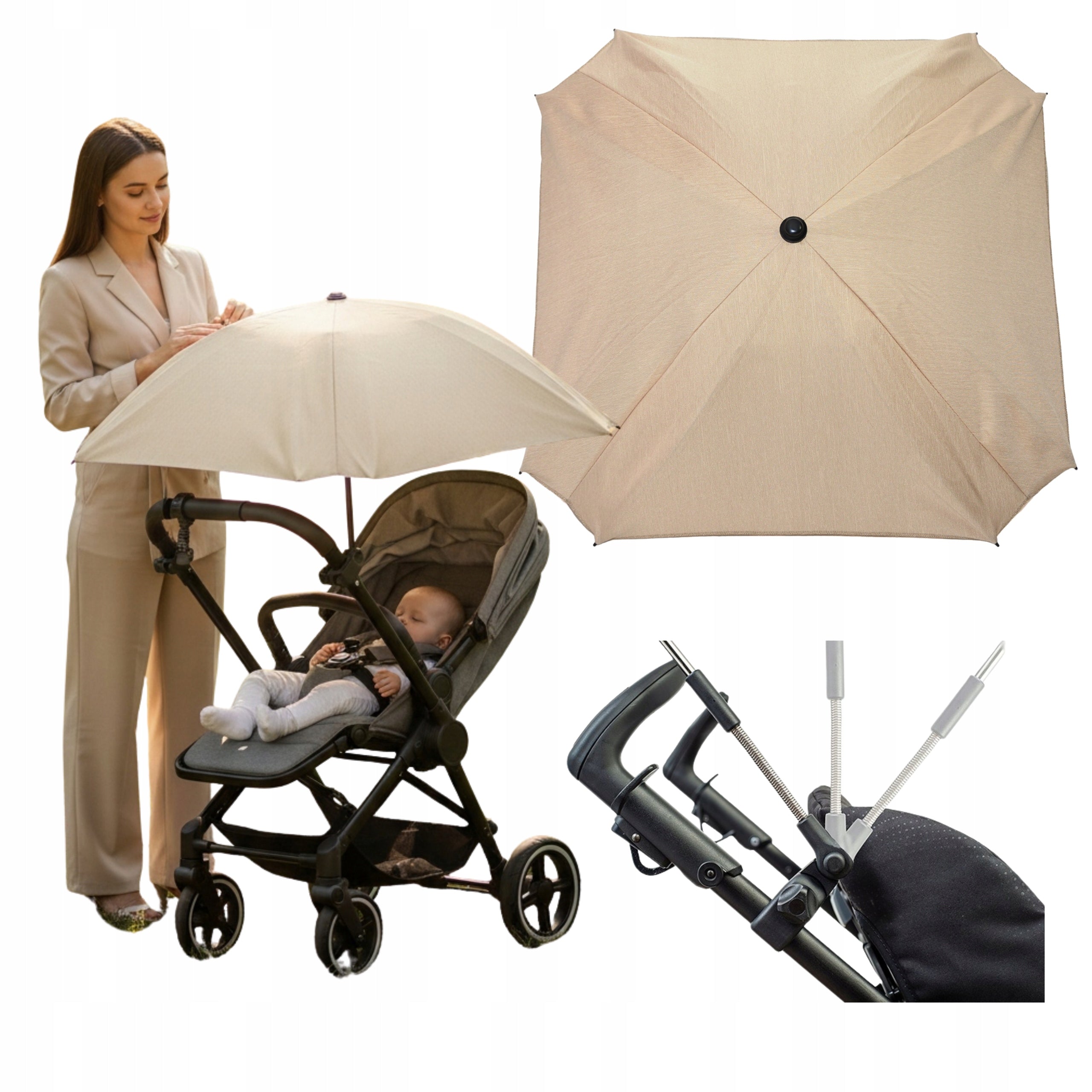 Universal Sun Umbrella Stroller Holder UV Filter 50 Ø 63 cm