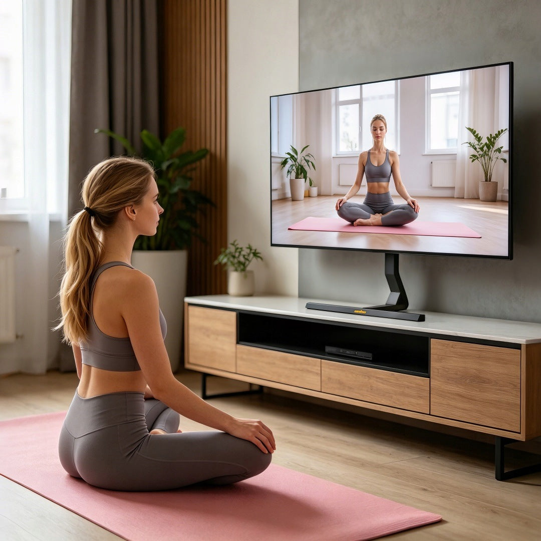 Universal TV Stand for 40-75" Screens Adjustable Swivel Base Bear 50kg Packaging status original