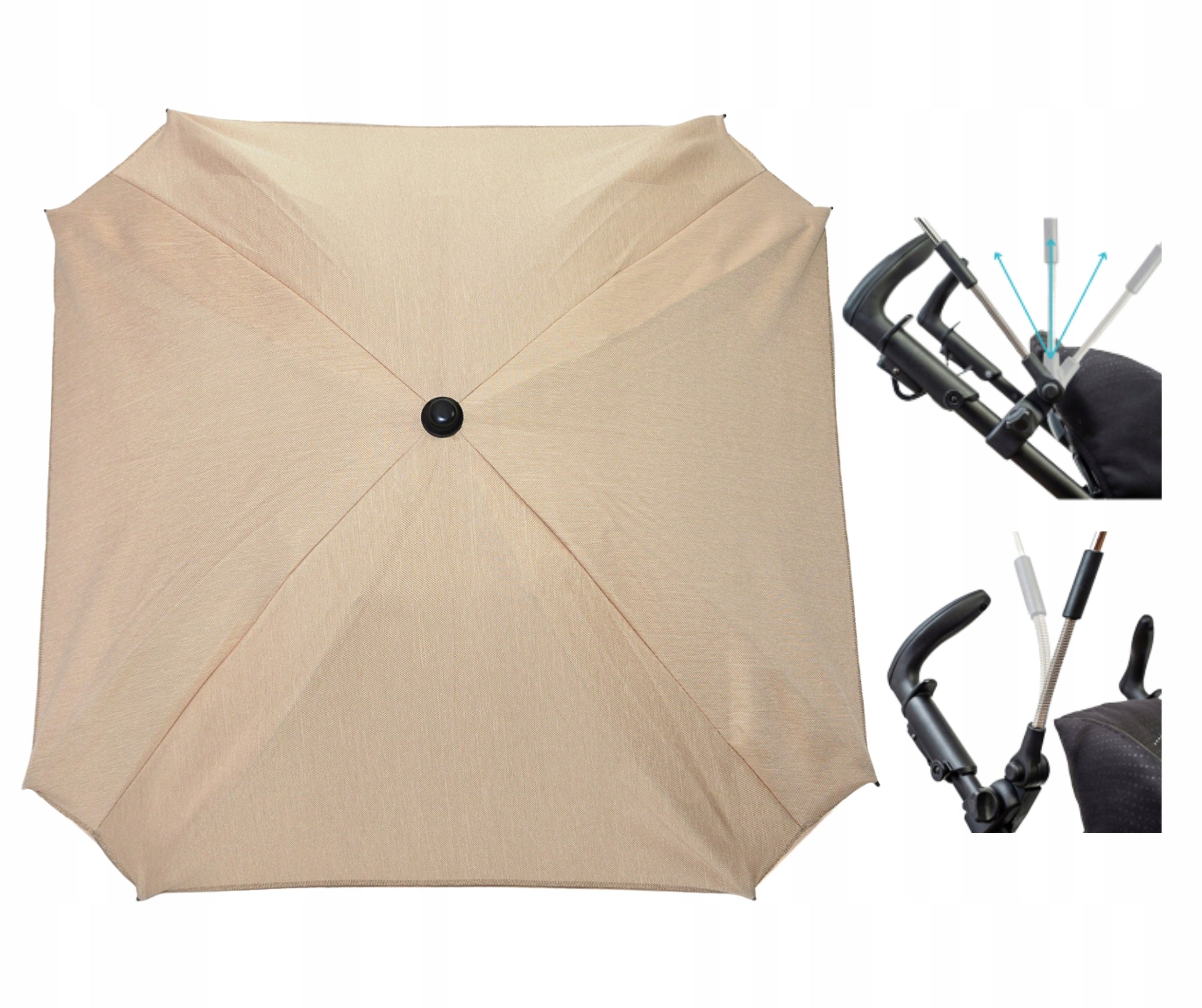 Universal Umbrella for Sun Stroller for Children UV Filter 50 PL
