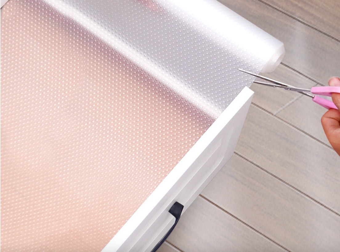 Universal anti-slip protective mat for cabinet drawers white 50x150 cm Color white