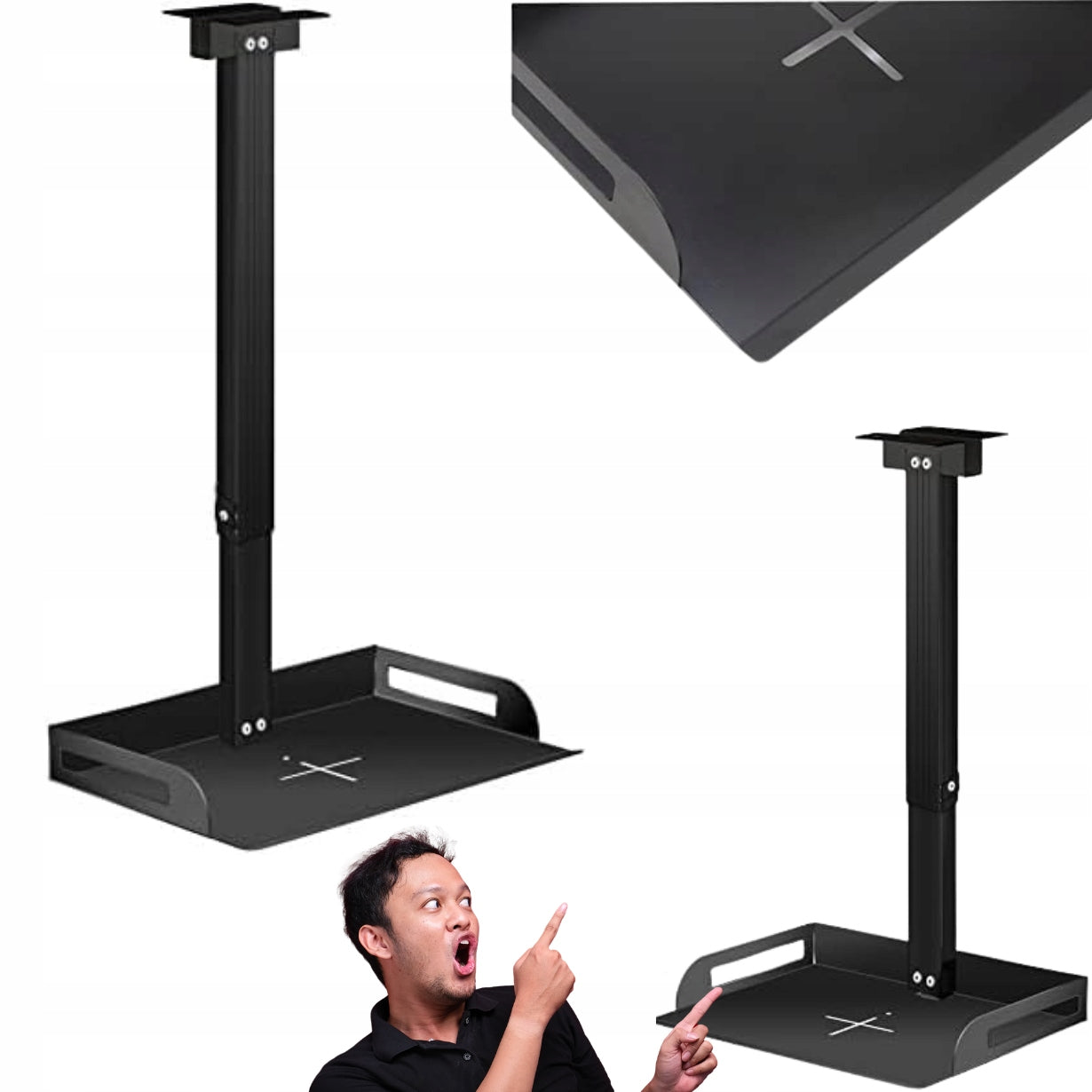 Universal ceiling mount TRAWOLF for projector adjustable 90-170 cm