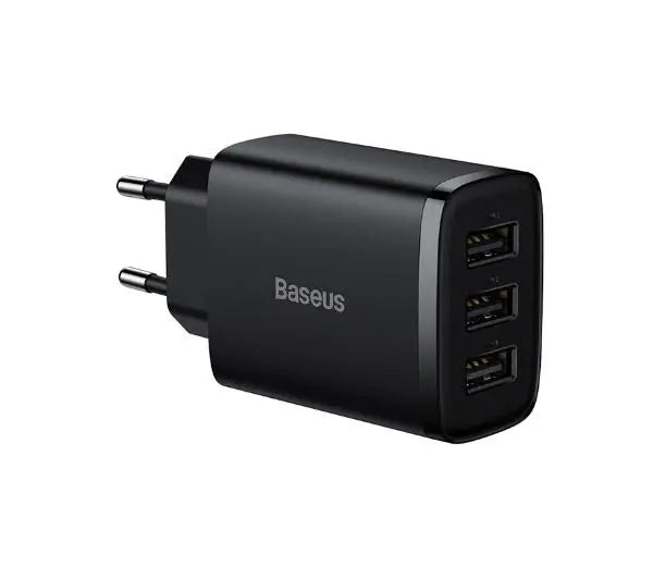 Universal charger Baseus Compact Quick Charger 3x USB Black