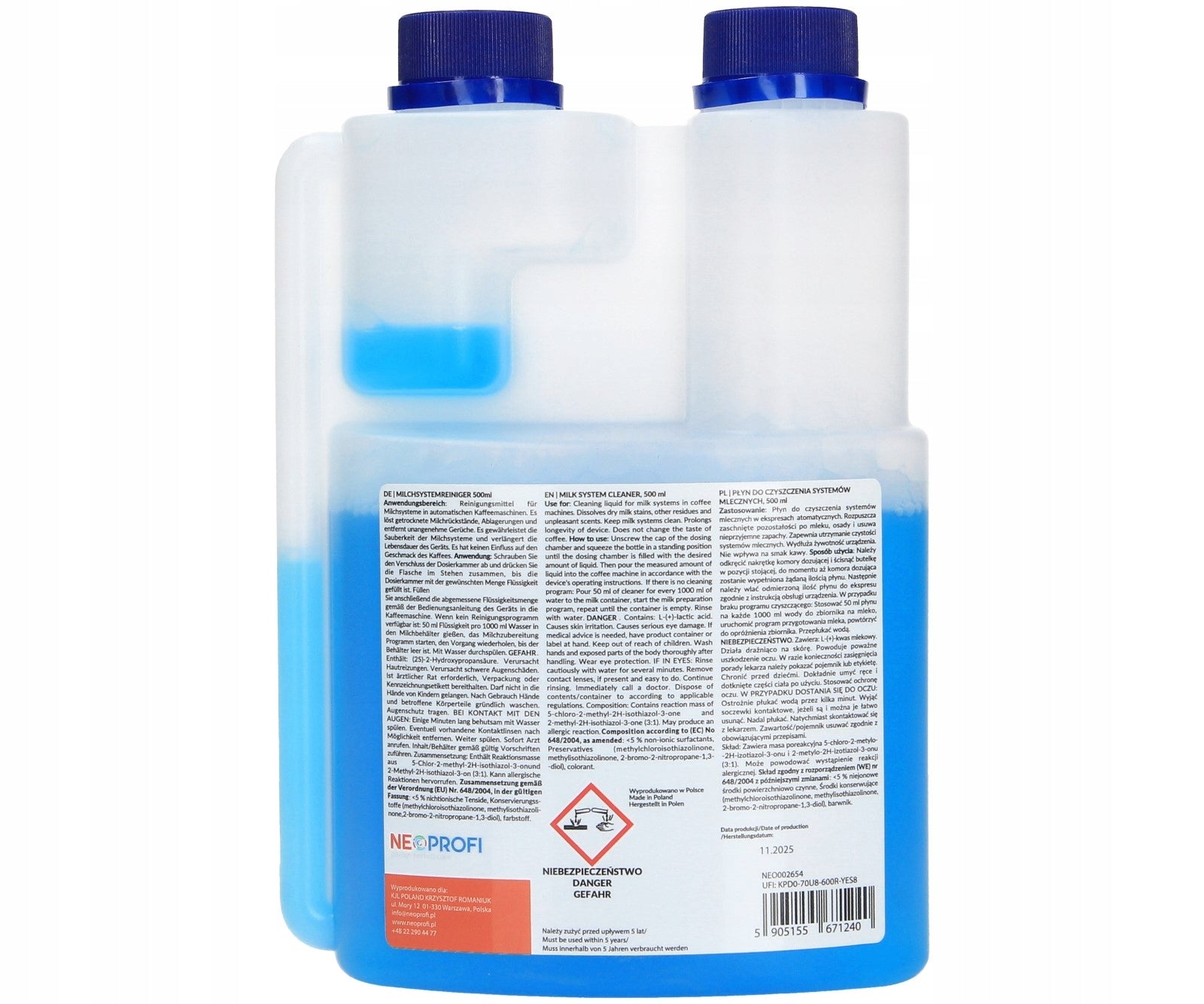 Universal cleaner 500ml for milk frother NEOPROFI Brand NeoProfi