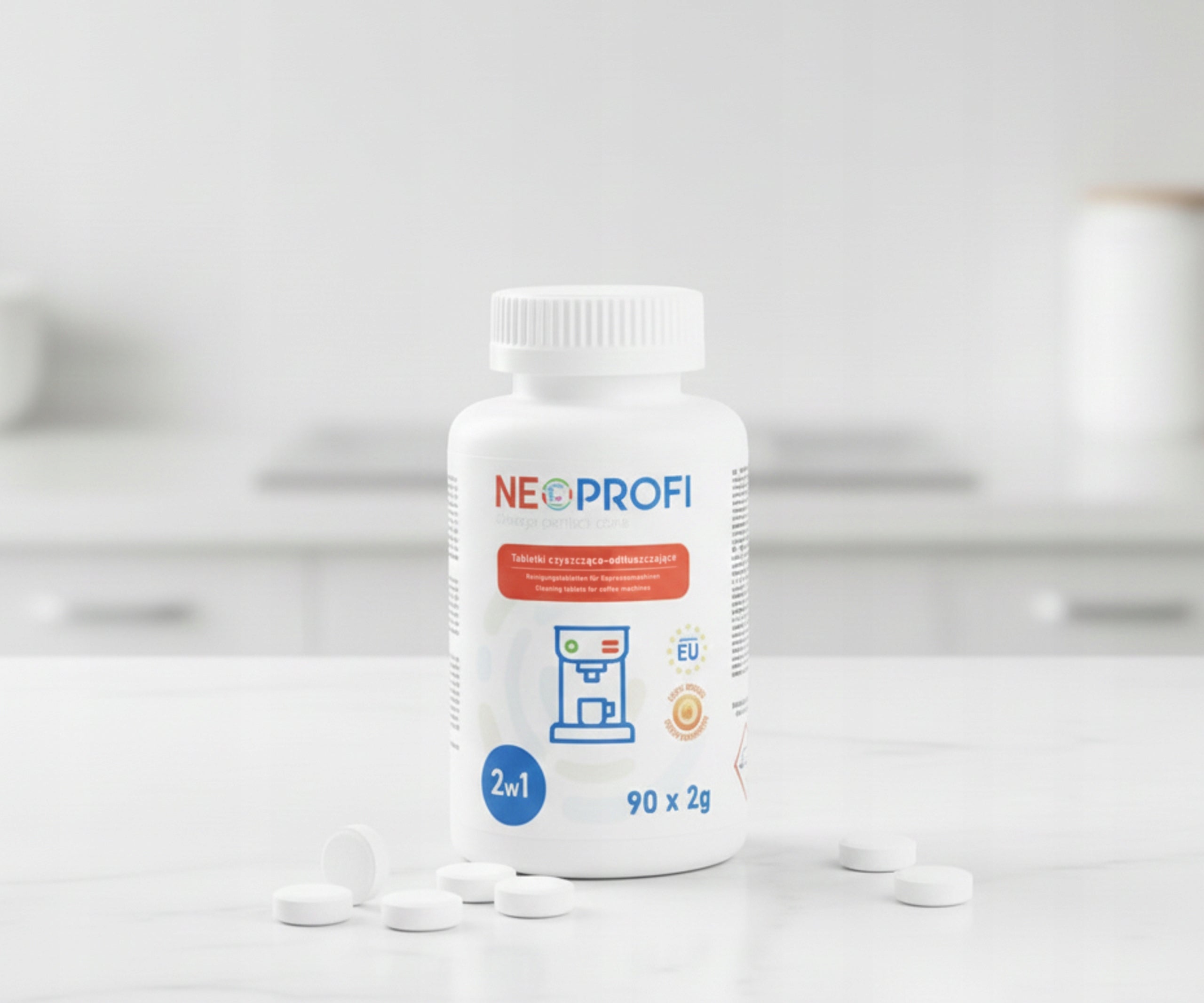 Universal cleaning tablets for coffee machine | NEOPROFI 90pcs 2g Manufacturer code NEO002647