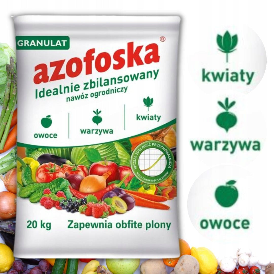 Universal compound fertilizer Azofoska granules 20kg fruit vegetables Manufacturer code 5900498015133