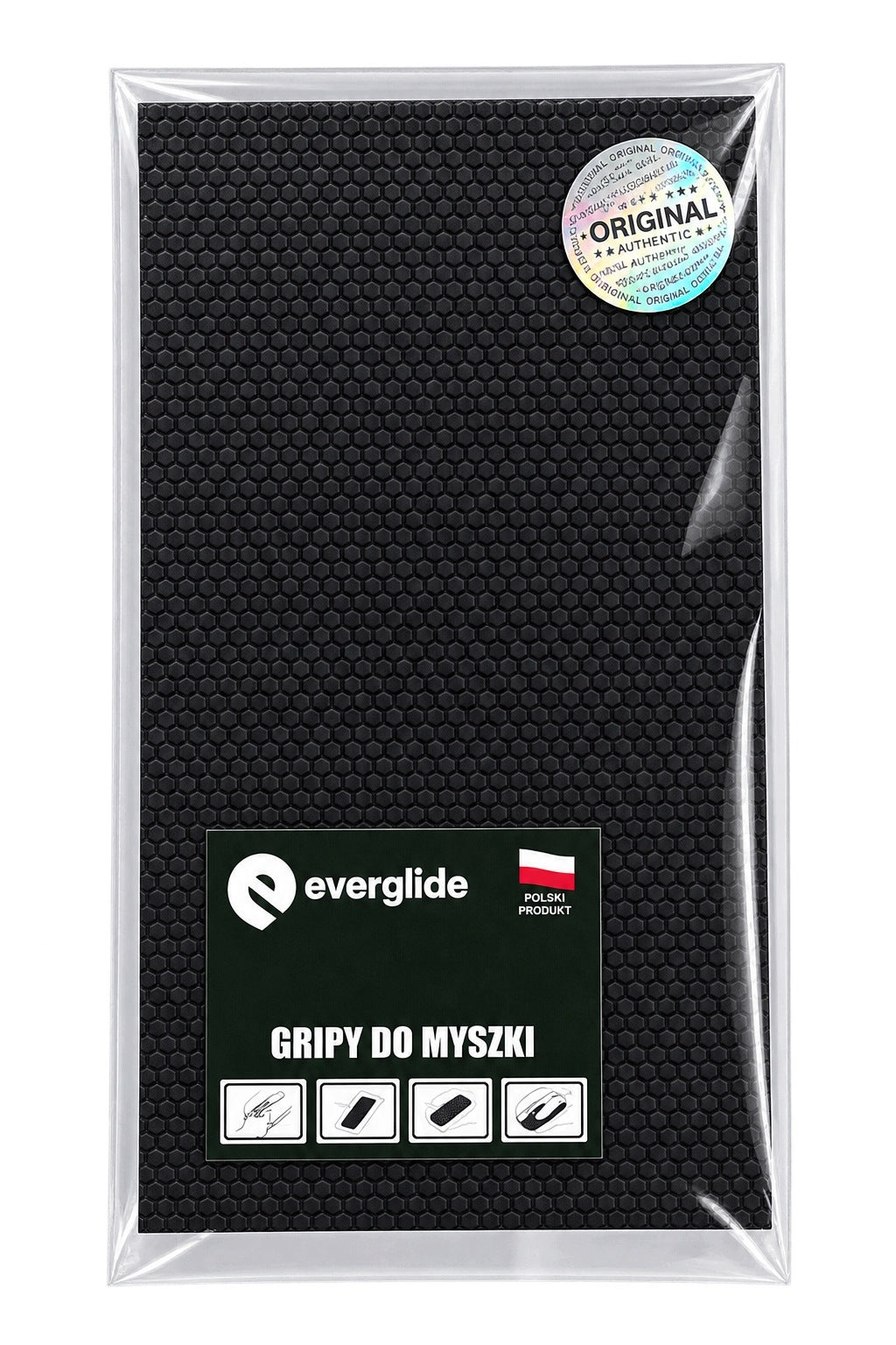 Universal grips for mouse 14 x 7 cm black Everglide