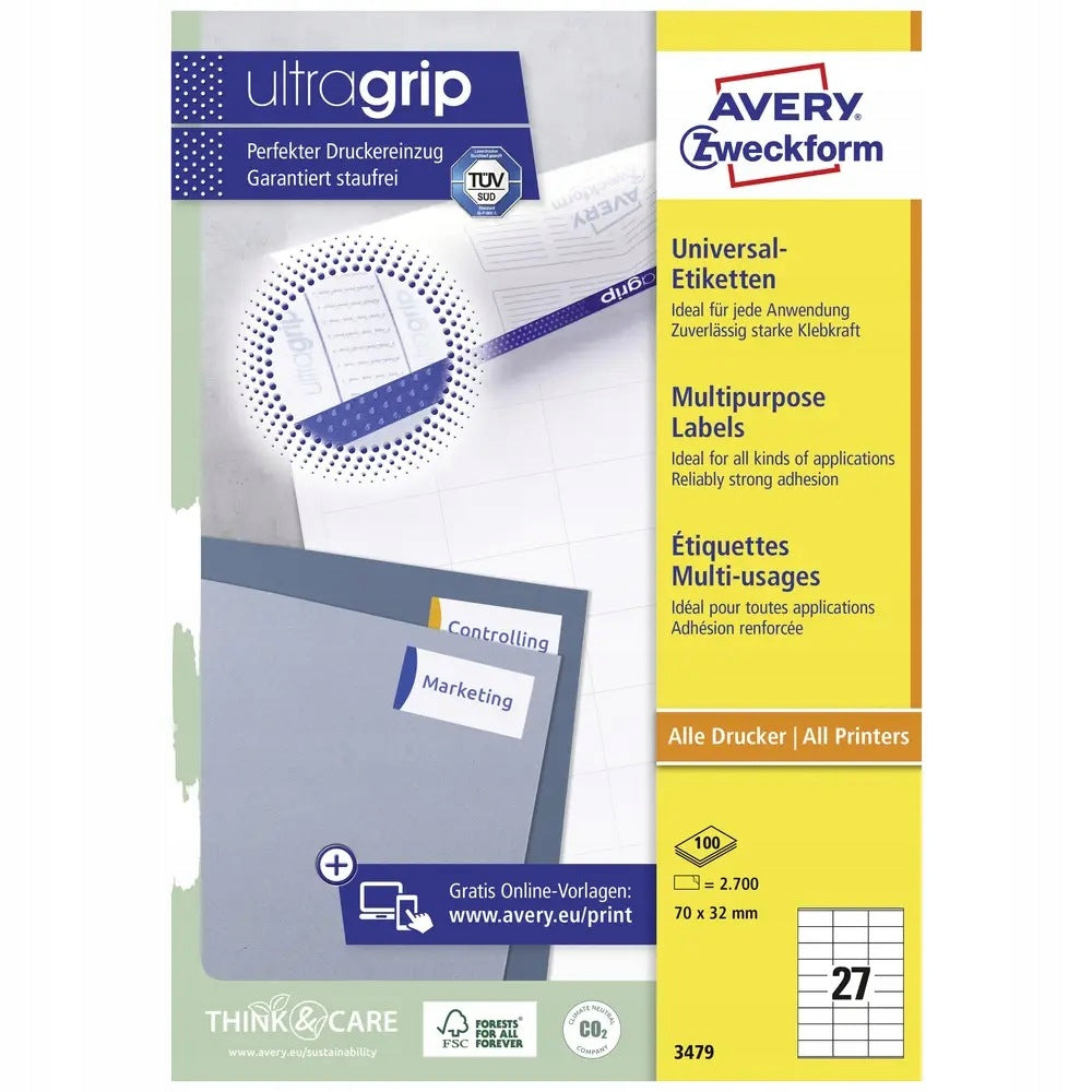 Universal label Avery-Zweckform 3479 Manufacturer code 3479