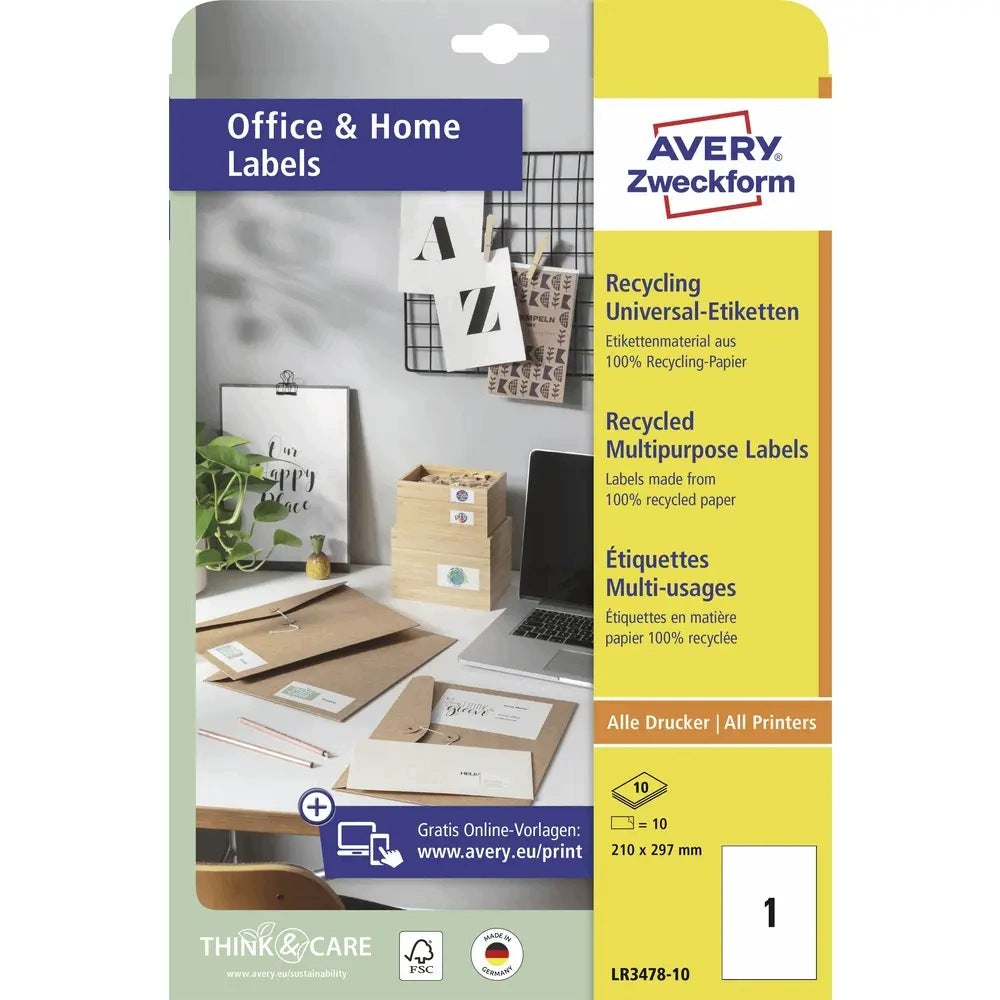Universal label Avery-Zweckform LR3478-10