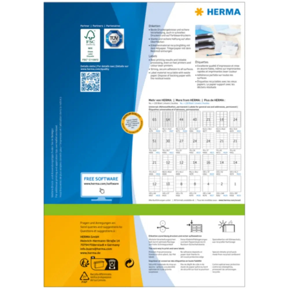 Universal label Herma 4426 Manufacturer code 4426