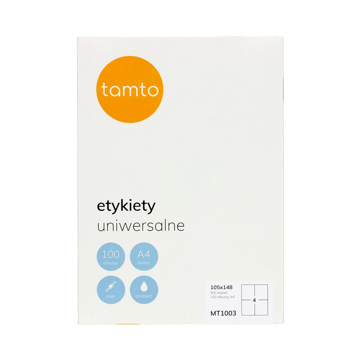 Universal labels 105x148/4 white Tamto (100)