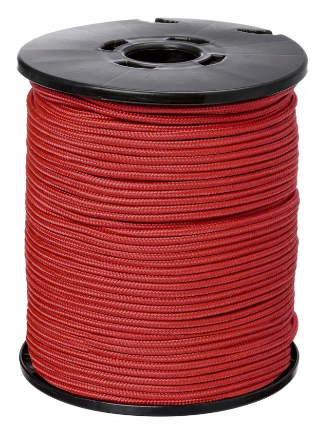 Universal nylon cable 4MM RED per meter