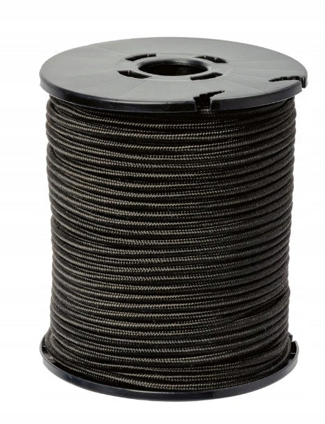 Universal nylon cable 5 MM BLACK per meter