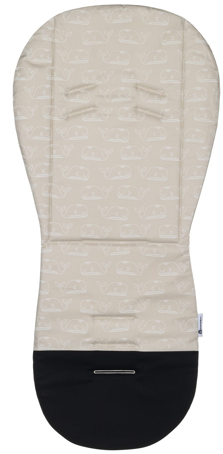 Universal stroller insert double-sided Beige Whales Petite&Mars Manufacturer code 502881
