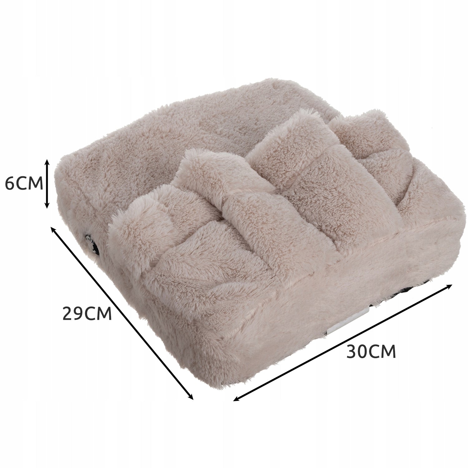 Universal warm electric massage slippers foot massager beige Batteries included no