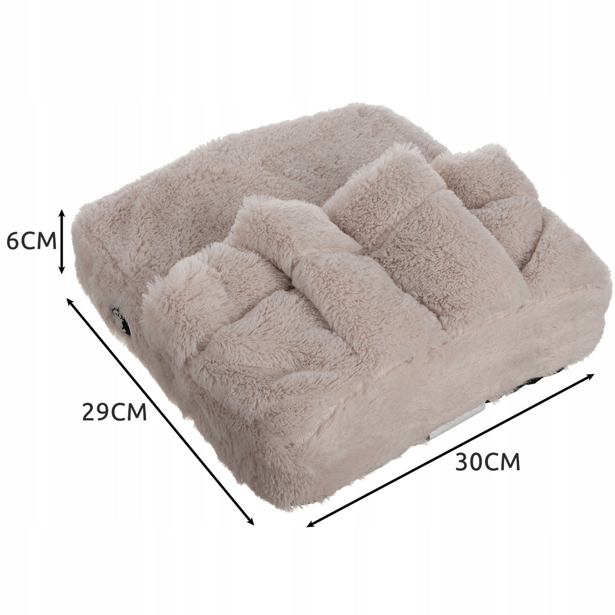 Universal warm electric massage slippers foot massager beige Batteries included no