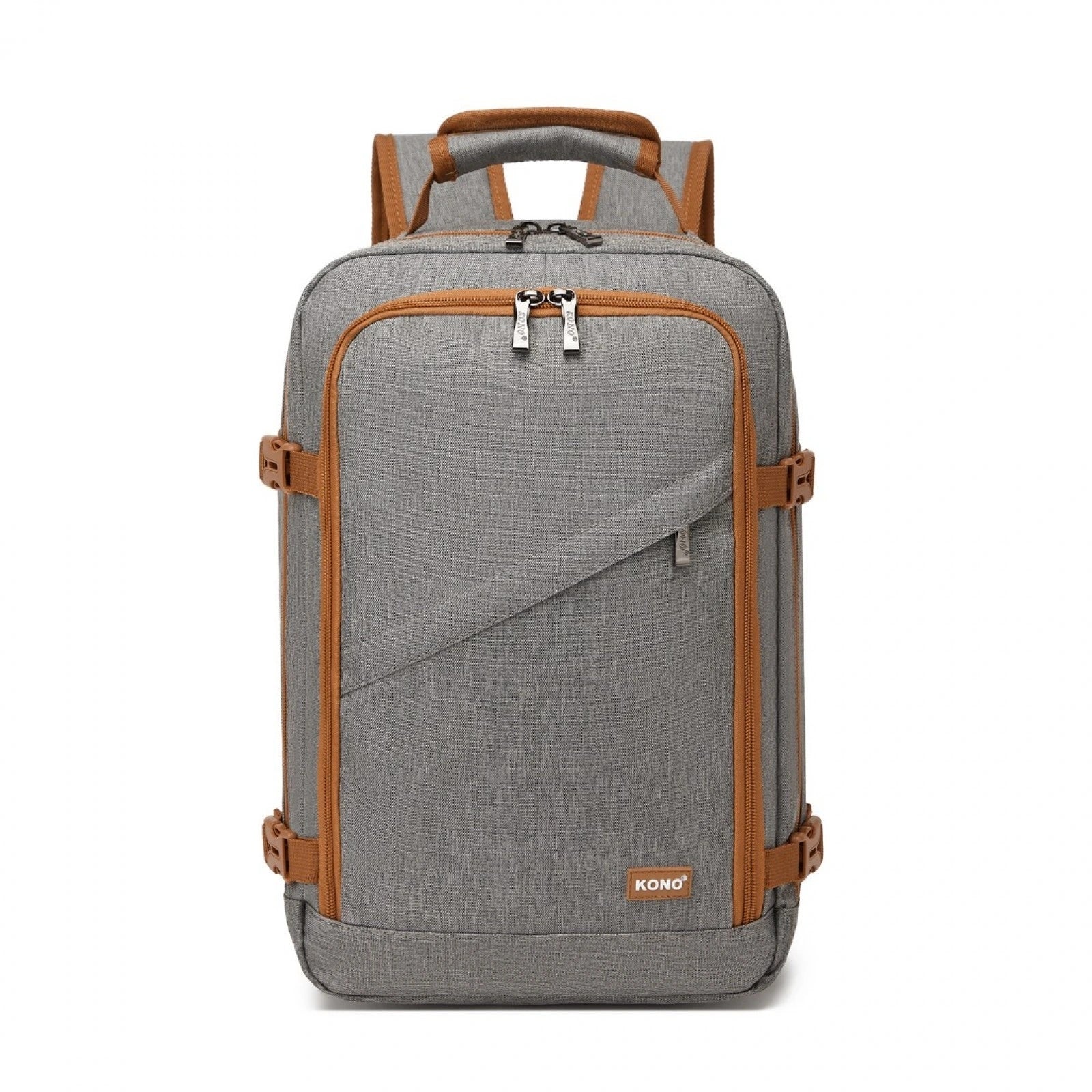 Univerzální kabinový batoh KONO BPK2531 - šedo hnědý - 20L - 40x25x20 cm Brand Kono