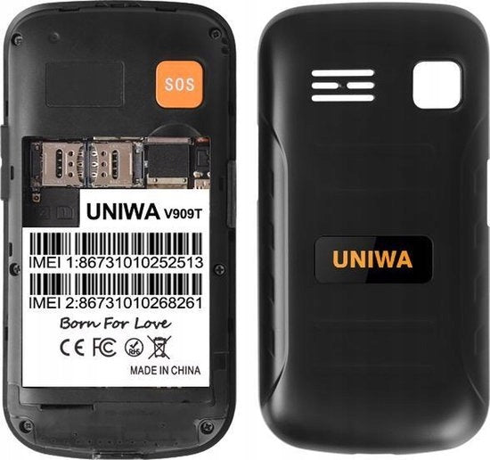 Uniwa V909T 4G Senior Mobile Phone – Mobile Phone for Seniors Headphones included no