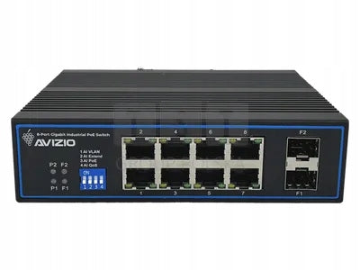 Unmanaged Industrial Switch (switch) 10xRJ45 - 8 Ports RJ45 PoE