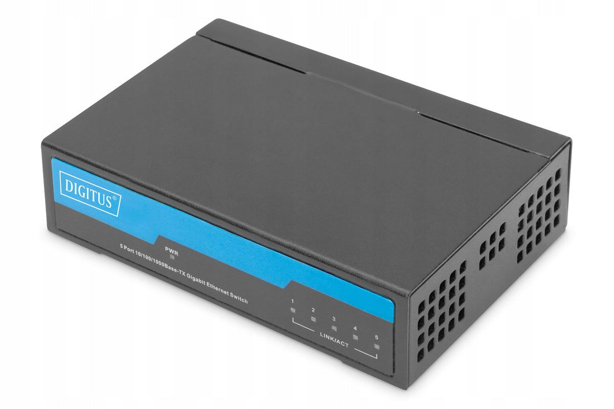 Unmanaged Switch DIGITUS 5-Port Gigabit Ethernet 10/100/1000 Mini M