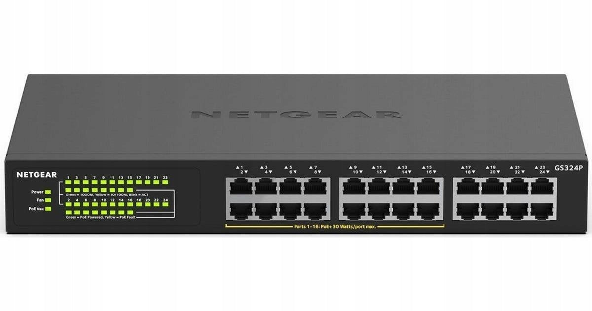 Unmanaged Switch Netgear GS324P 24 Ports
