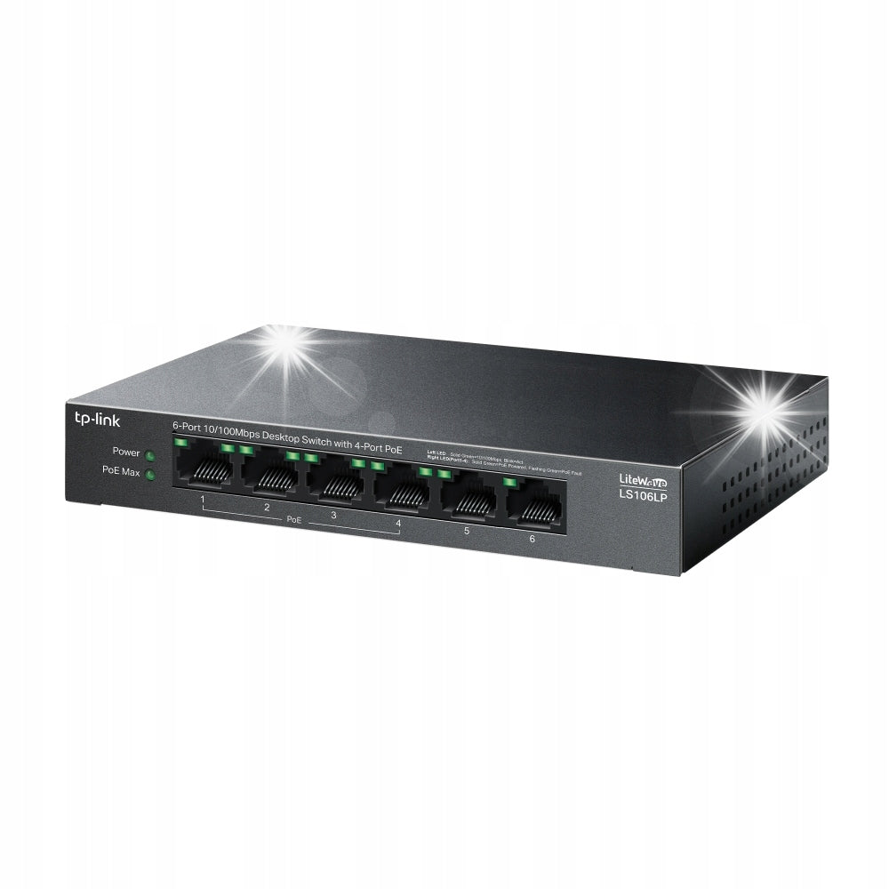 Unmanaged switch TP-Link LS106LP 6x100 4x PoE+ 41W