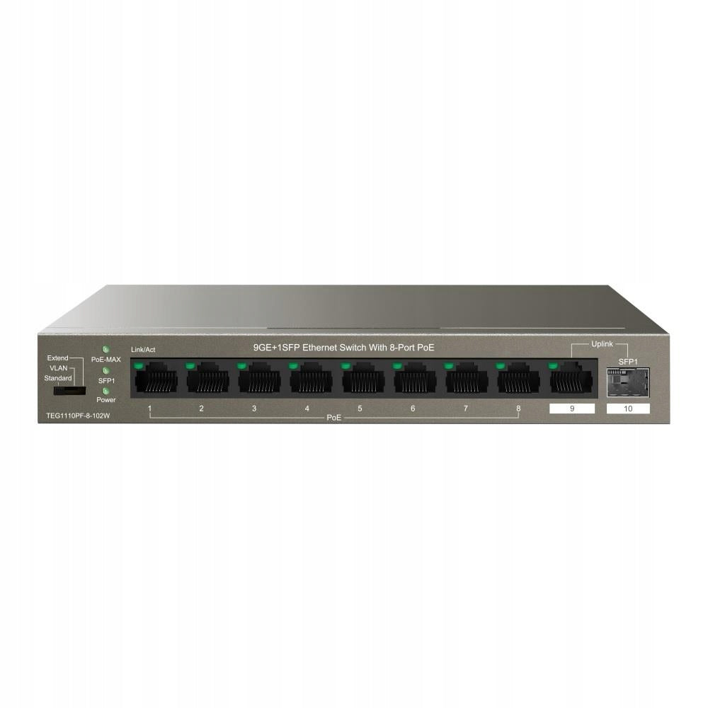 Unmanaged switch Tenda TEG1110PF-8-120W