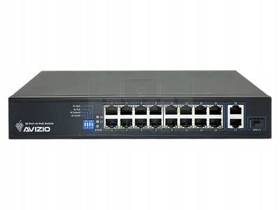 Unmanaged switch (switch) 18xRJ45 - 16 RJ45 PoE+ ports 100Mbps +