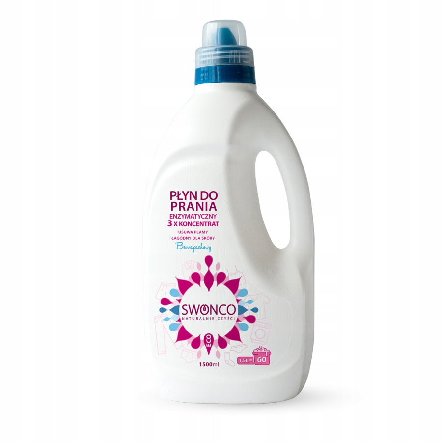Unscented washing liquid 1,5 L - 60 washes, Swonco