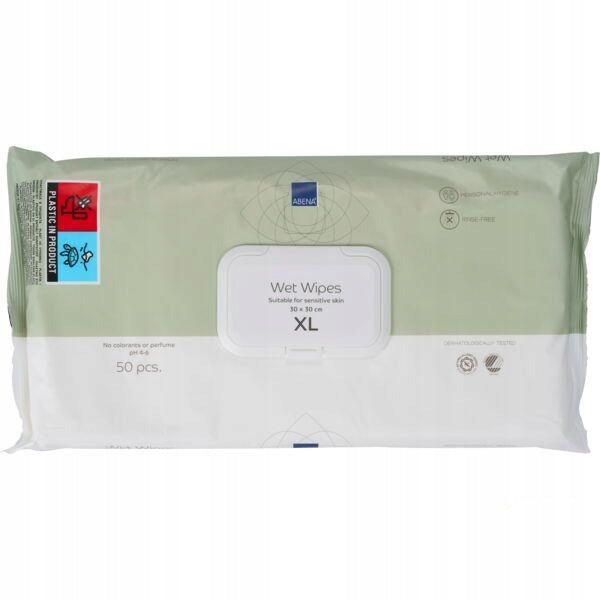 Unscented wet wipes XL 30x30 cm 50 pcs.