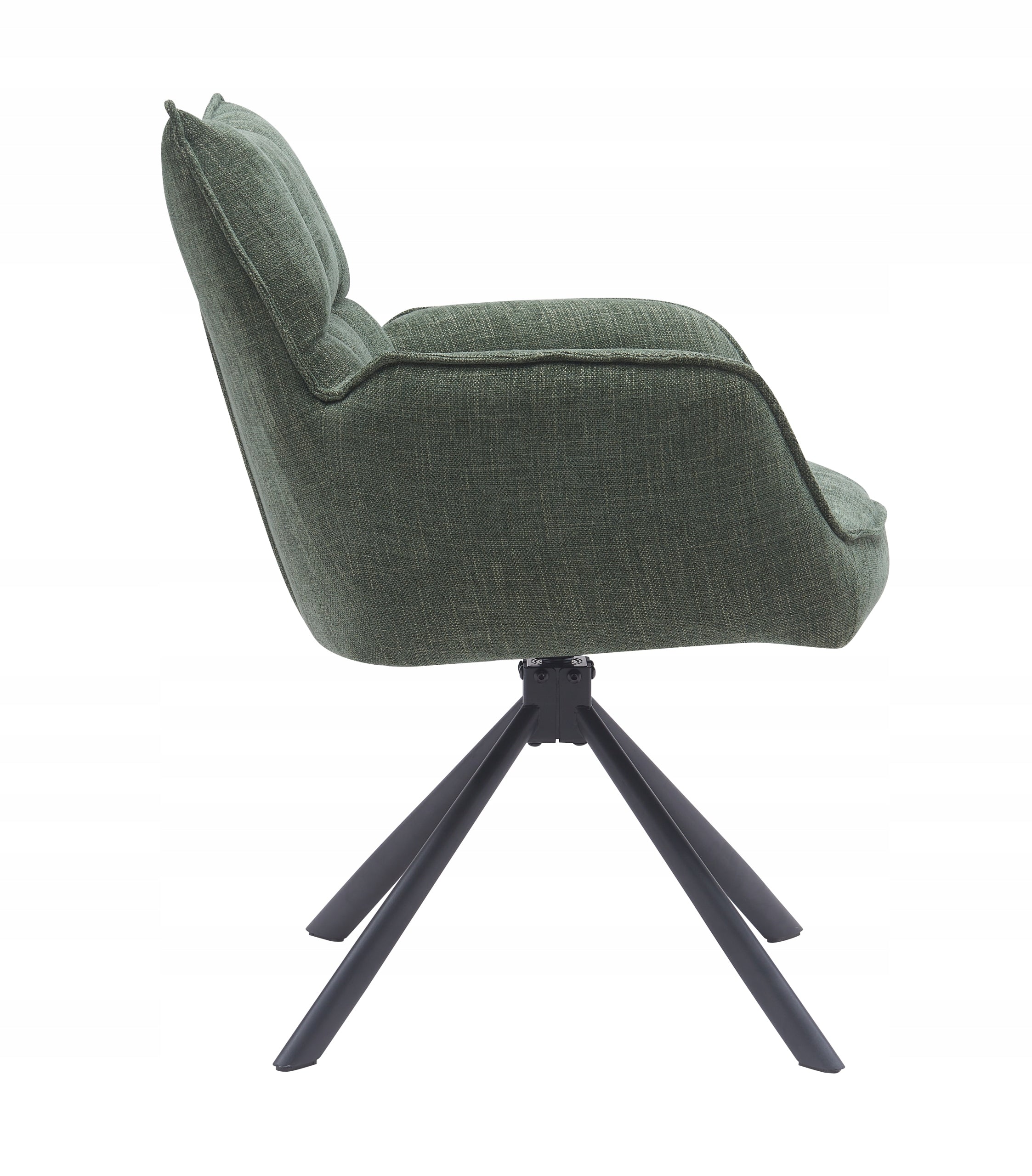 Upholstered Armchair for Living Room Green LOFT MARILLA UNIQUE Swivel Chair Seat depth 59 cm