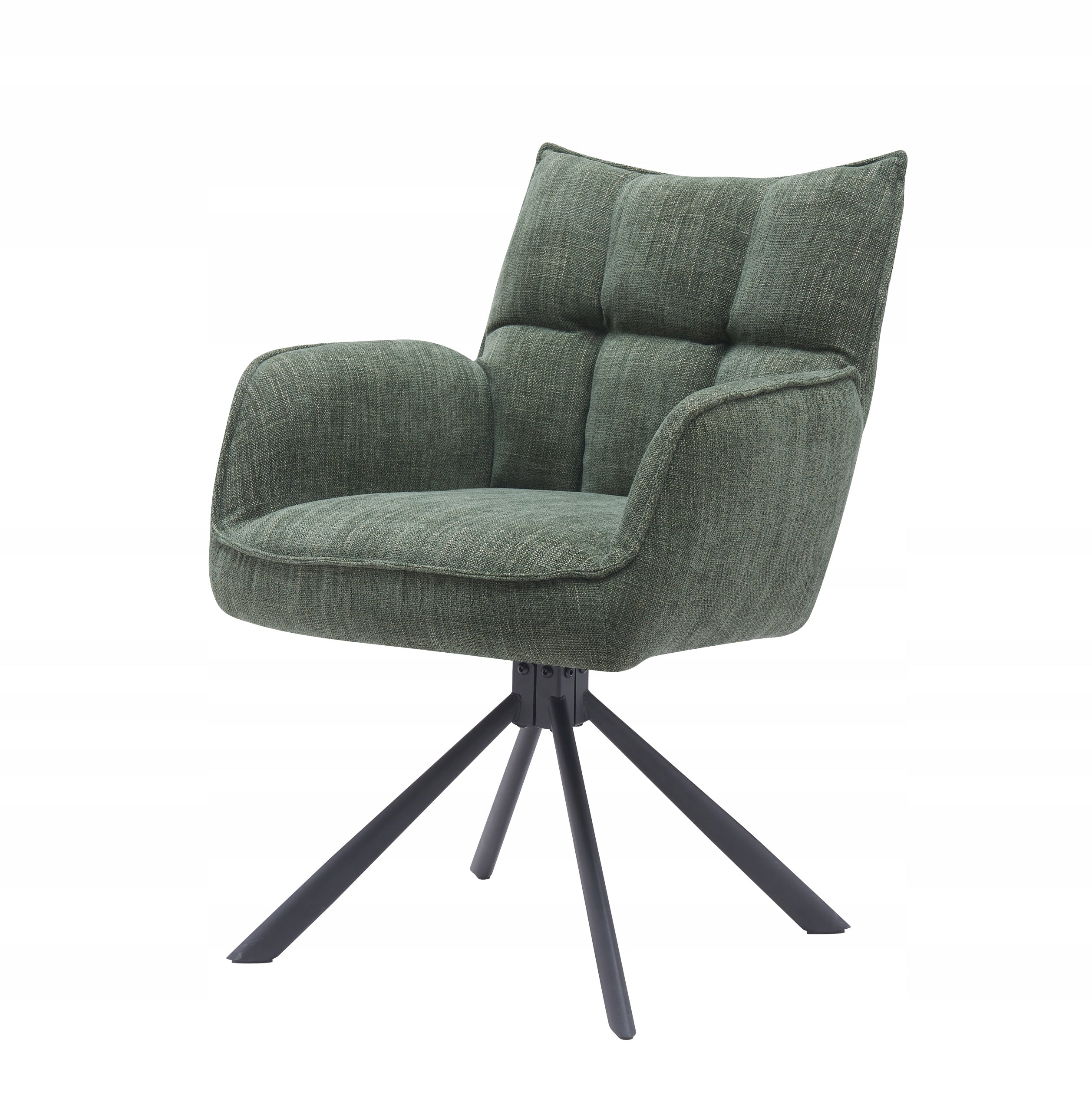 Upholstered Armchair for Living Room Green LOFT MARILLA UNIQUE Swivel Chair