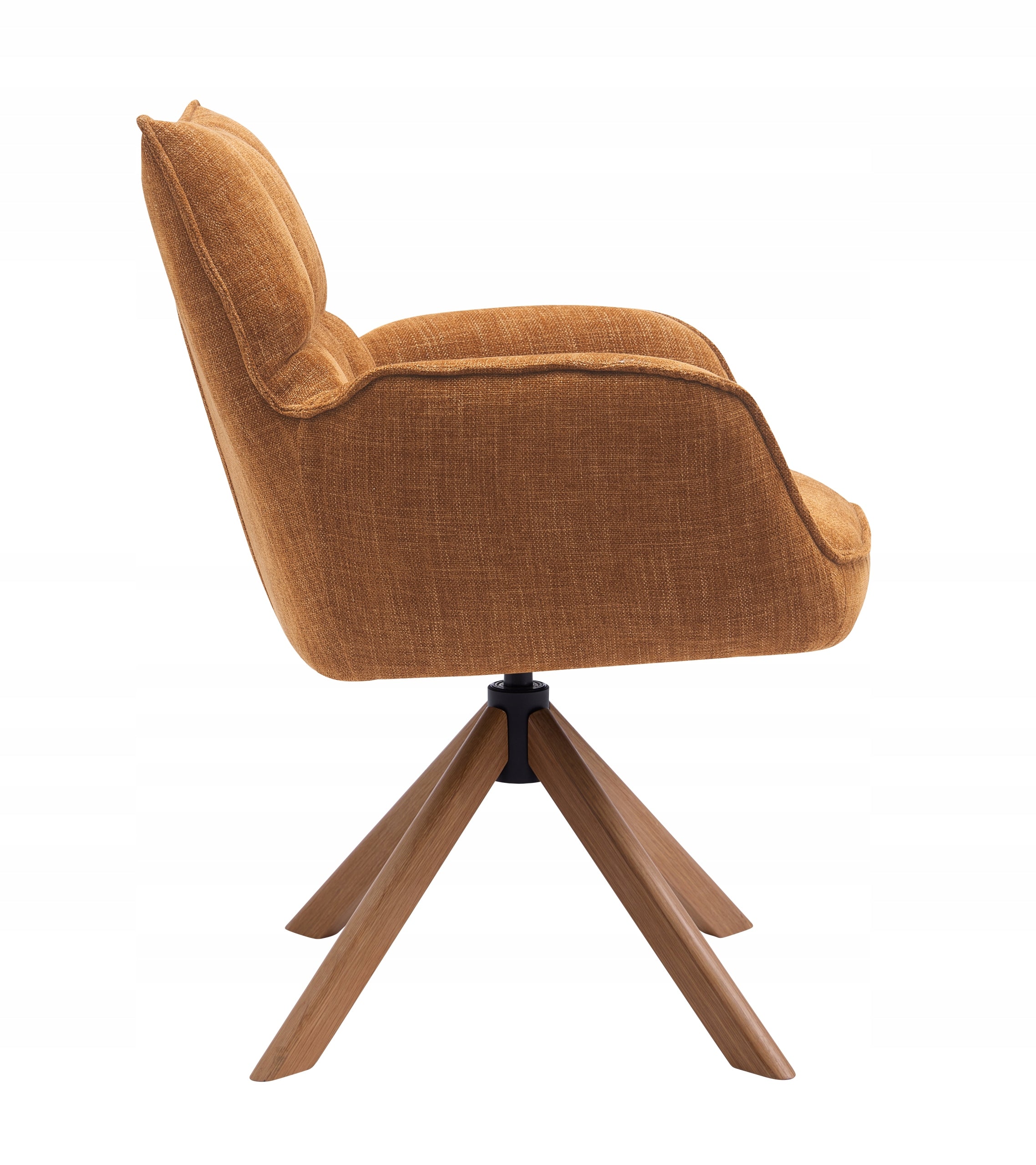 Upholstered Armchair for Living Room Swivel Rust Chair SCANDI MARILLA UNIQUE Furniture depth 59 cm