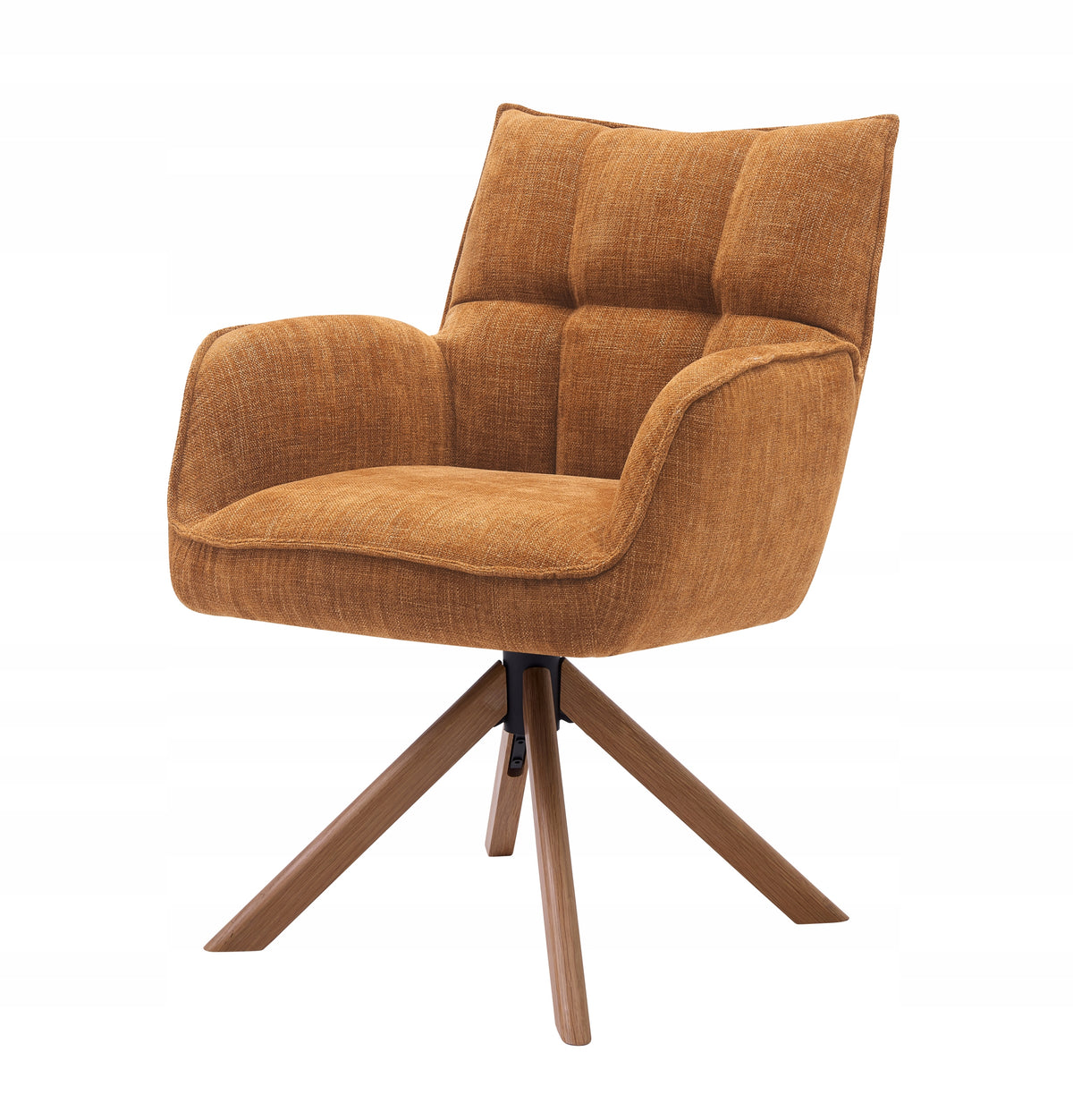 Upholstered Armchair for Living Room Swivel Rust Chair SCANDI MARILLA UNIQUE